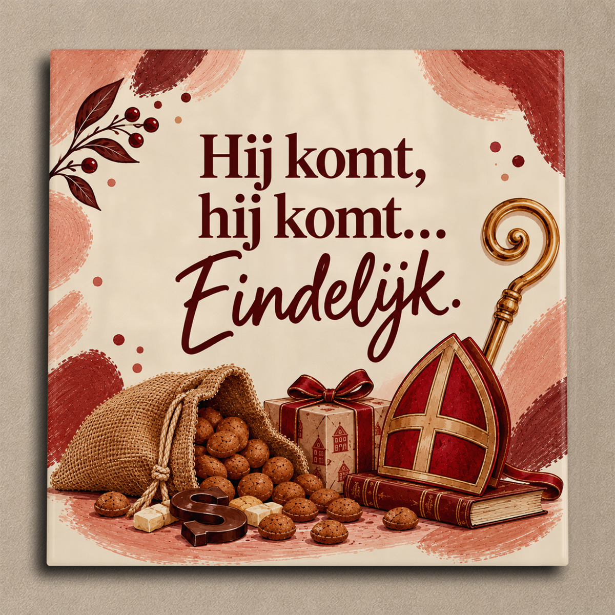 Hij komt, hij komt... Eindelijk tegel