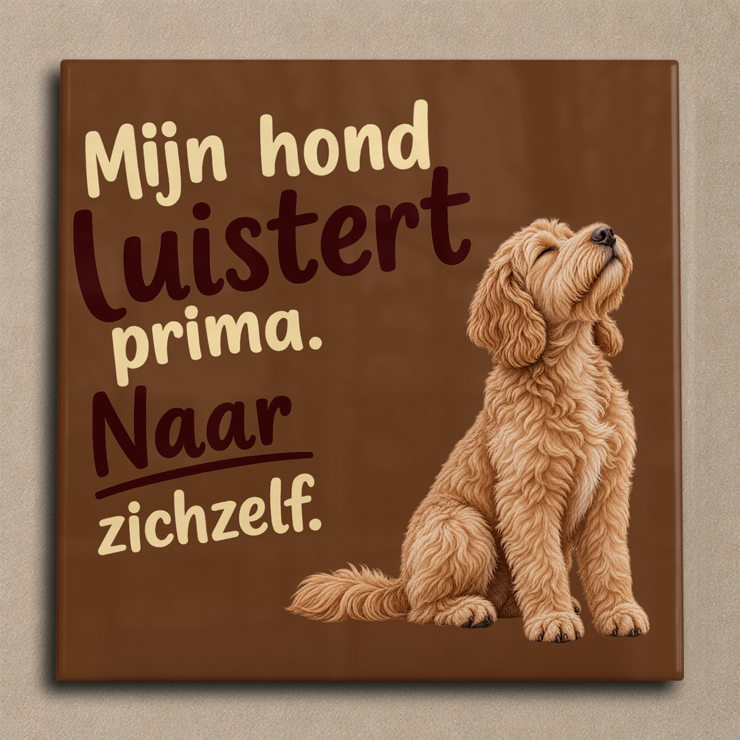 Mijn hond luistert prima labradoodle