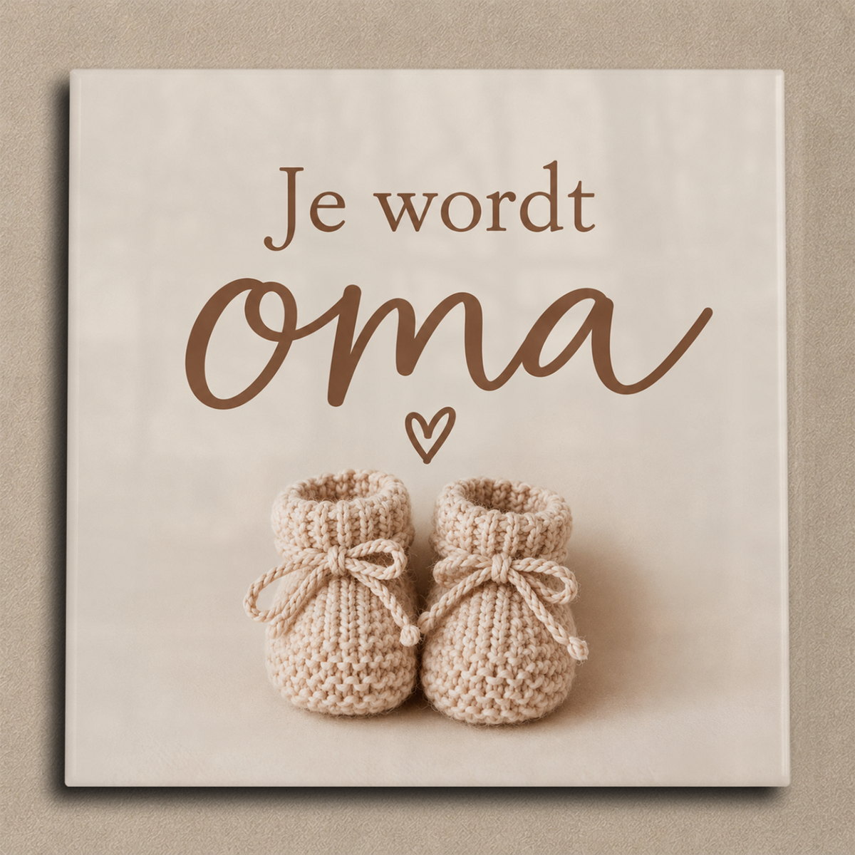 Je wordt oma tegel