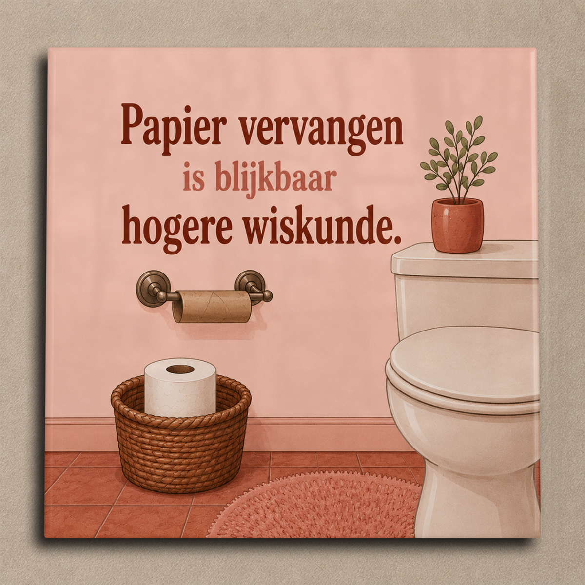 Papier vervangen is blijkbaar hogere wiskunde. tegel