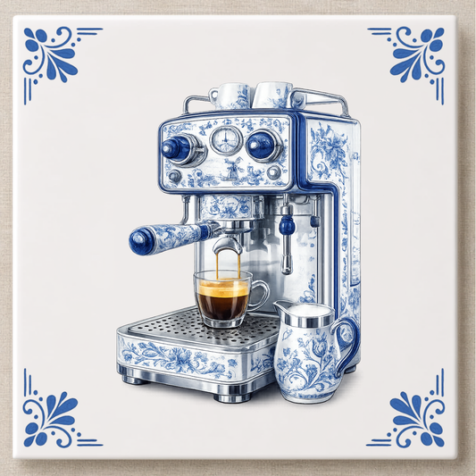 Delfts blauwe tegel koffie