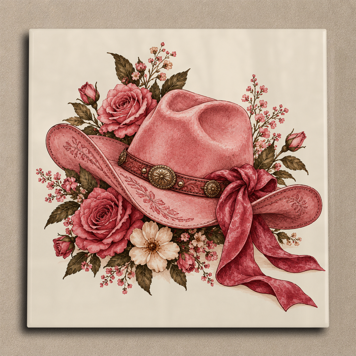 Cowgirl hoed tegel