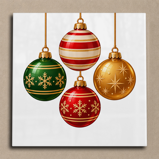 Festieve Set van Klassieke Kerstballen