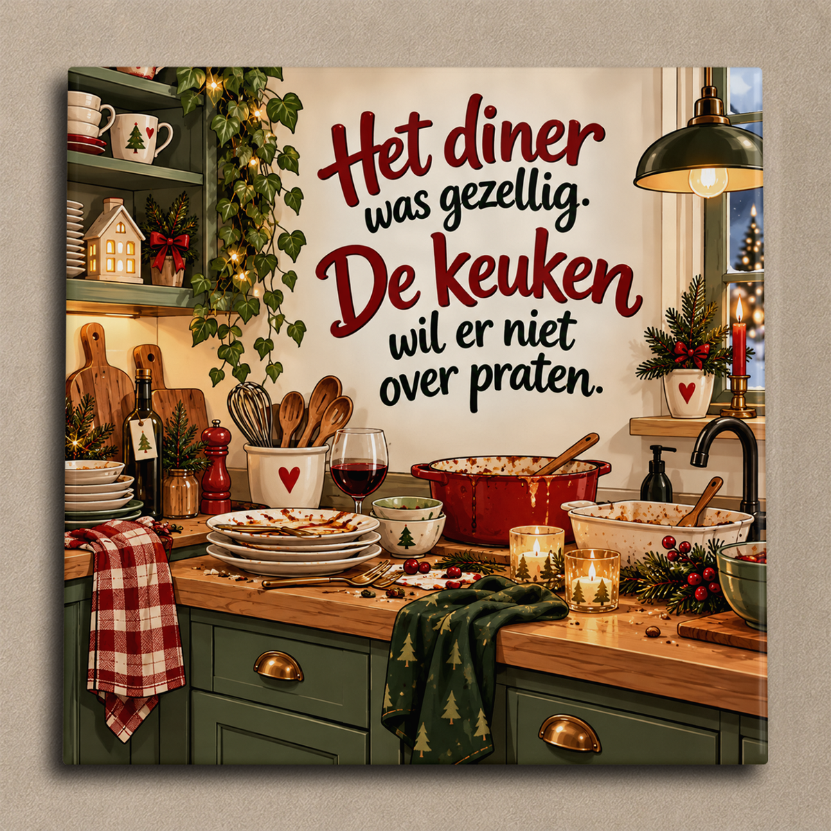 Het diner was gezellig. De keuken wil er niet over praten