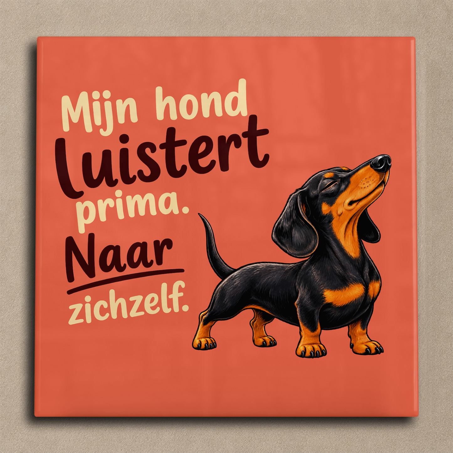 Mijn hond luistert prima teckel