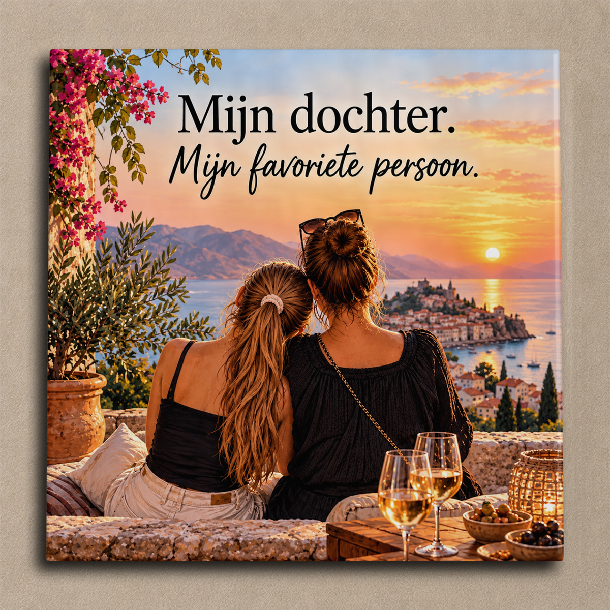 Mijn dochter. Mijn favoriete persoon. tegel