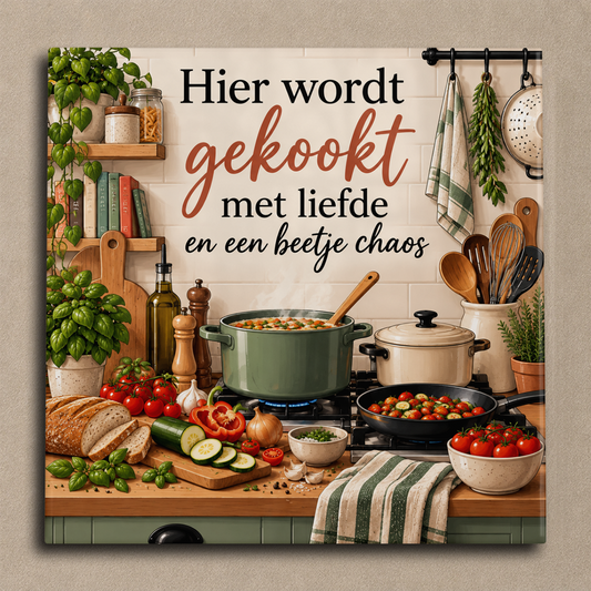 Hier wordt gekookt met liefde en een beetje chaos tegel