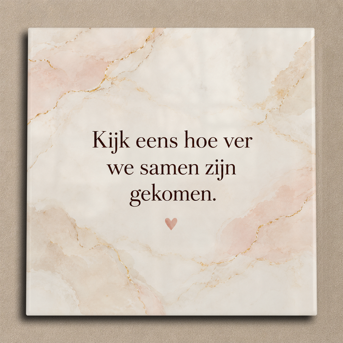 Kijk eens hoe ver we samen zijn gekomen tegel