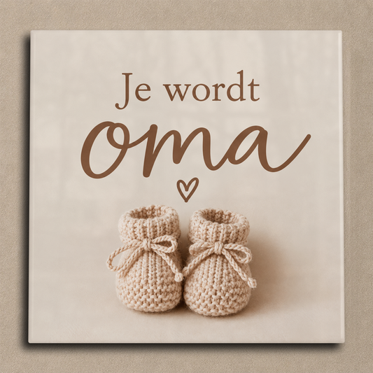 Je wordt oma tegel