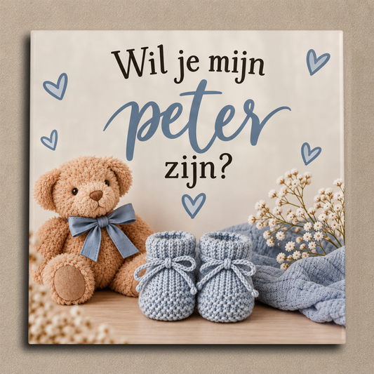 Wil je mijn peter zijn? tegel