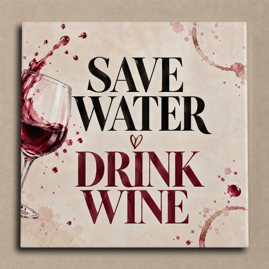 Save water, drink wine tegel