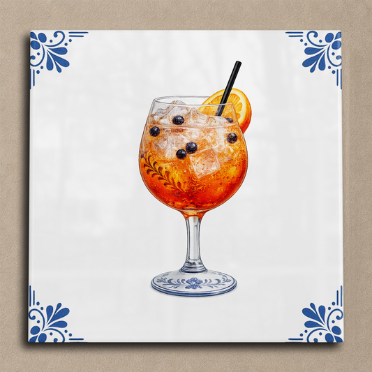 Delfts blauwe tegel spritz tegel