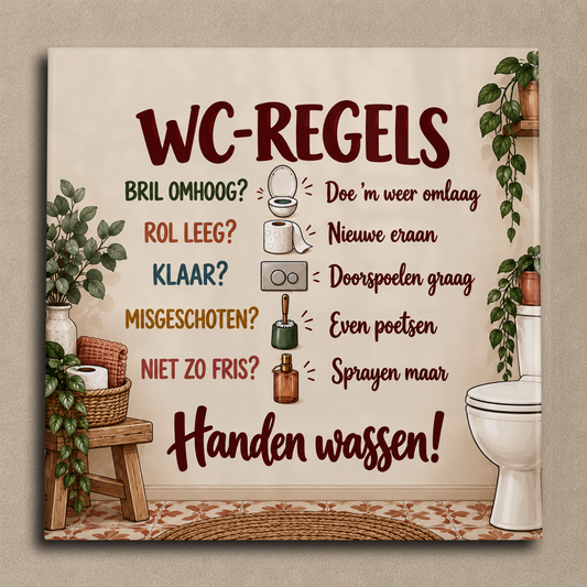 WC-regels tegel